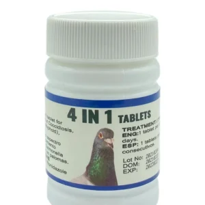 4 in 1 Tablets for Pigeons - For Cocci, E. Coli, Salmonella & Canker