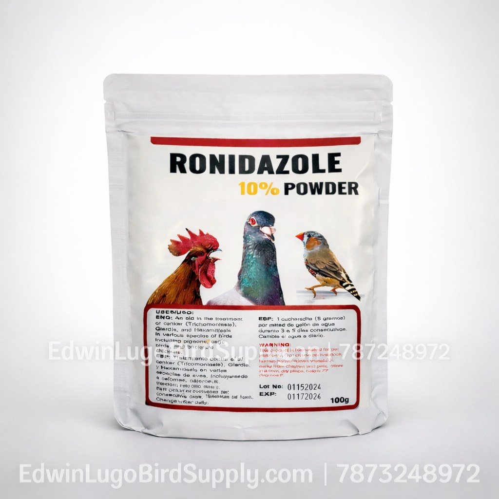 Ronidazole 10% Powder - for Cage Birds, Pigeons, & Backyard Chickens
