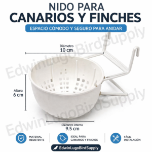 PLASTIC CANARY NEST WITH PLASTIC HOOKS